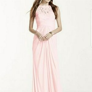 David's Bridal Petal Pink Dress